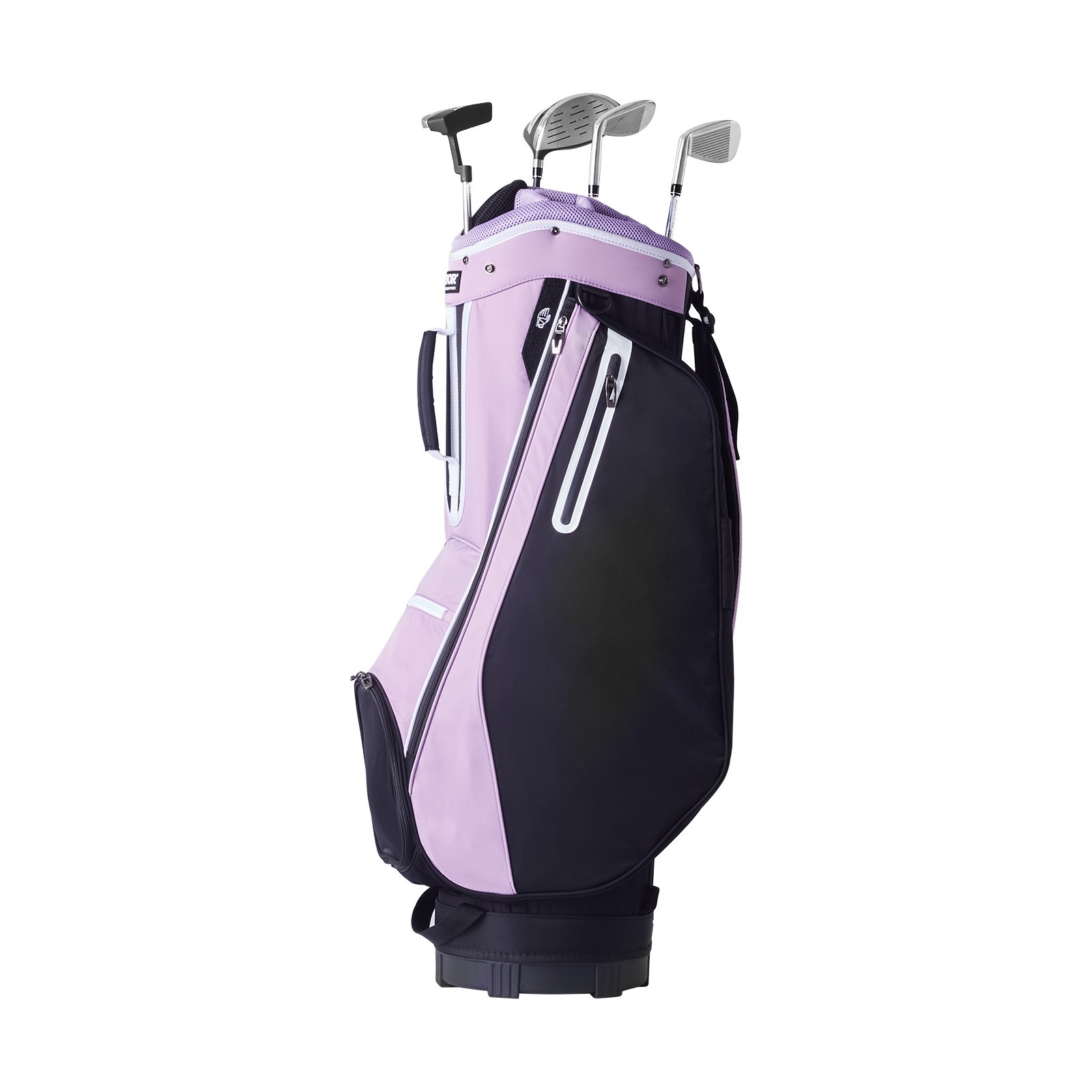 Golf Cart Bag With 14 Way Organizer Divider Top, 36” Multiple Pockets Premium Cart Bag, Durable Golf Bags With Handles & Dust Cover & Detachable Strap For Men & Women, Black Purple - Image 1