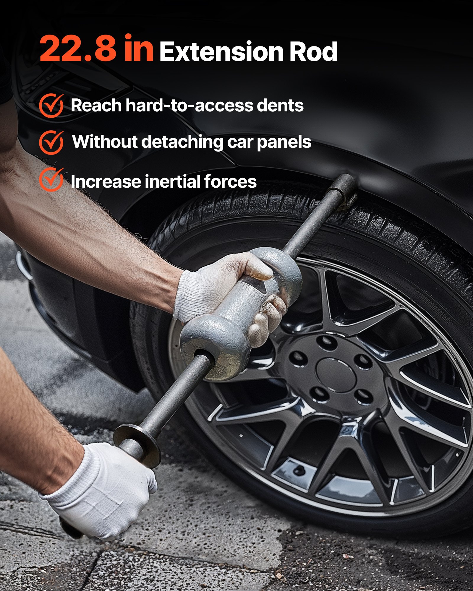 Dent Puller Kit, 10 Lbs 13-in-1 Slide Hammer Removal Heavy-Duty Auto Body Truck — image 2