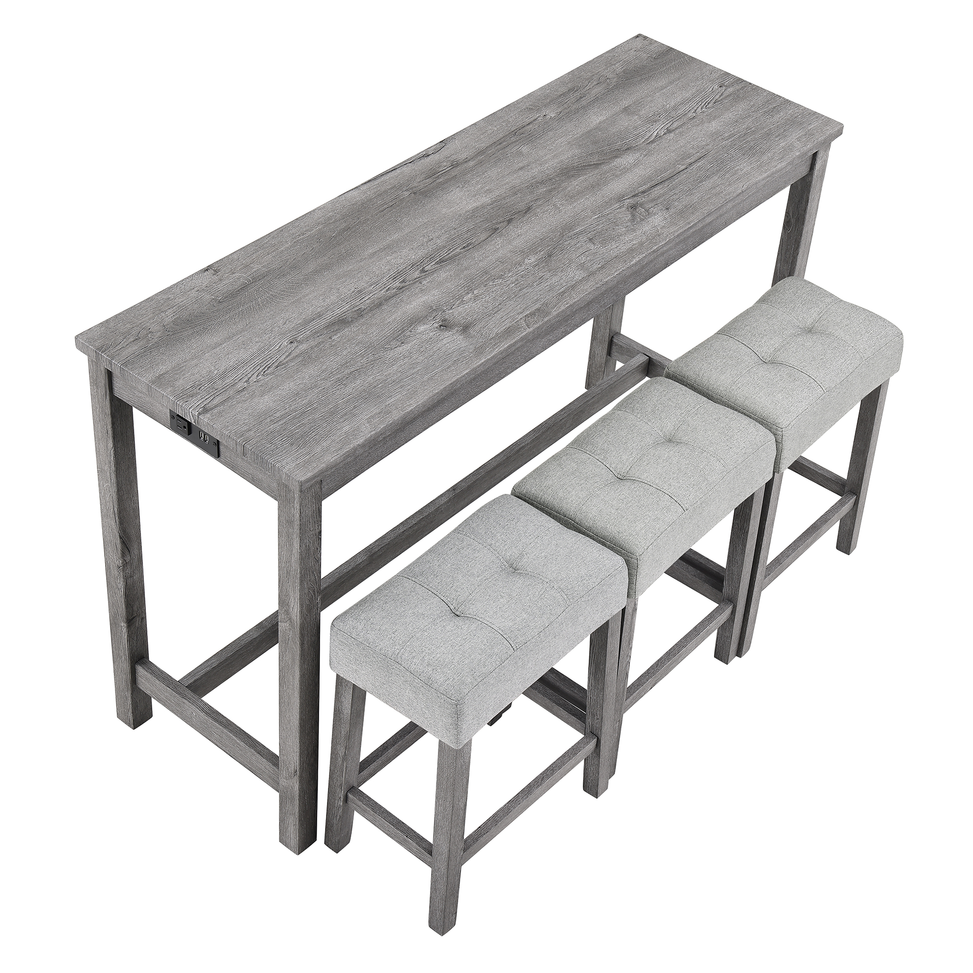 Bar Table Set with Power Outlet β photo 2
