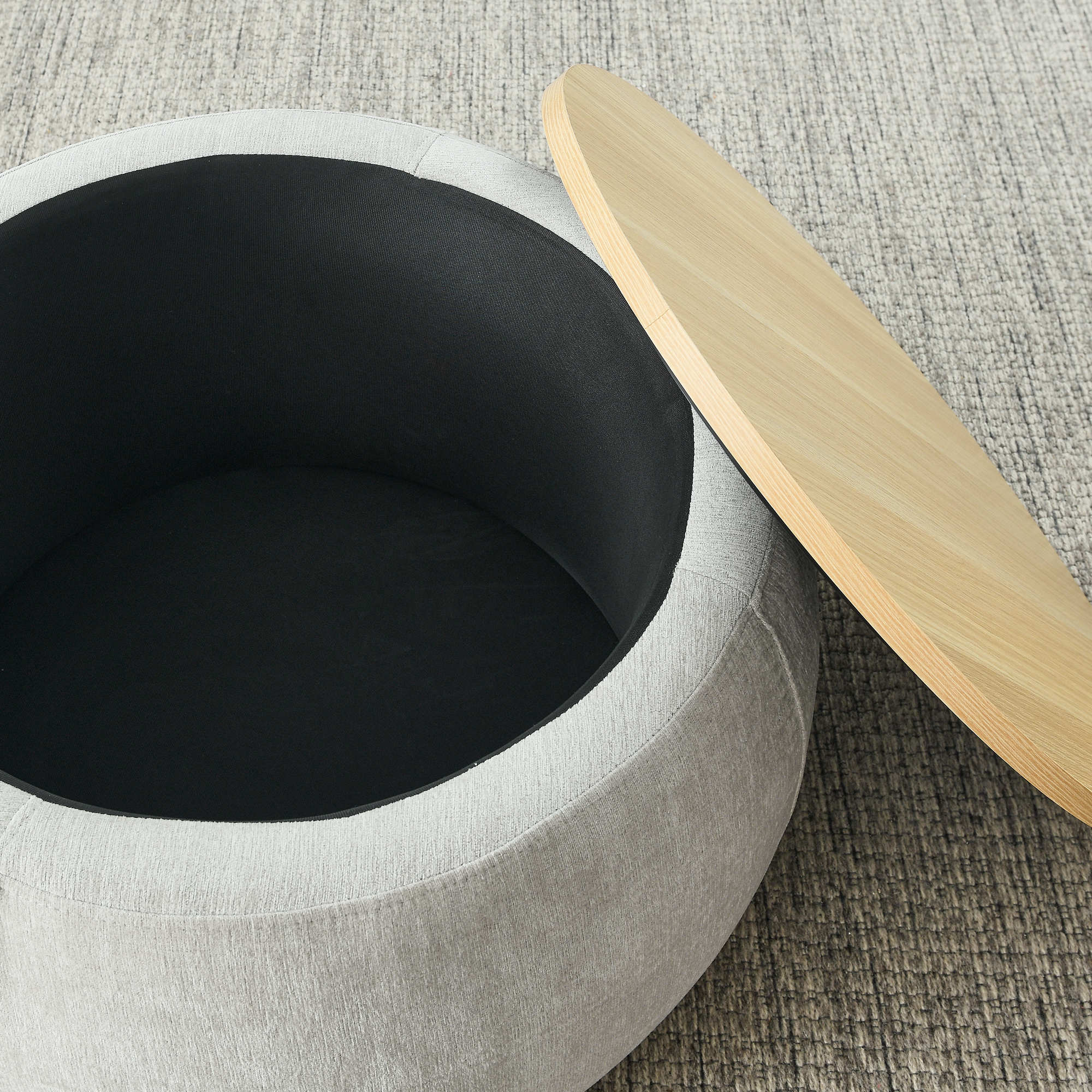 Round Storage Ottoman, picture 4 of 4