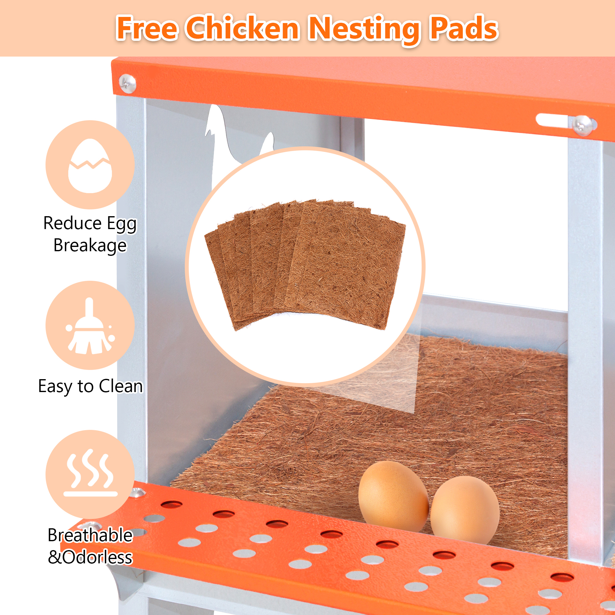 8-Bay Metal Nest Box-Wall Mount For Hens Ducks, Easy Egg Assembly, Vented Galvanized Steel Coop Equipment… image 3