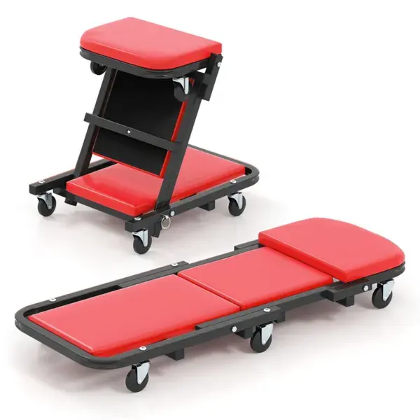 Foldable Garage Creeper With Padded Seat, 6