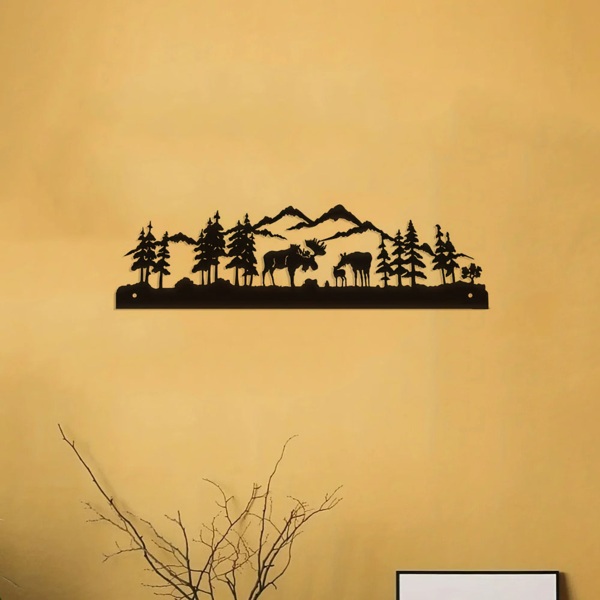 CIFbuy Deer Metal Wall Art For Living Room Home Decor Holiday Gift(TikTok, Temu Pick-up Service)