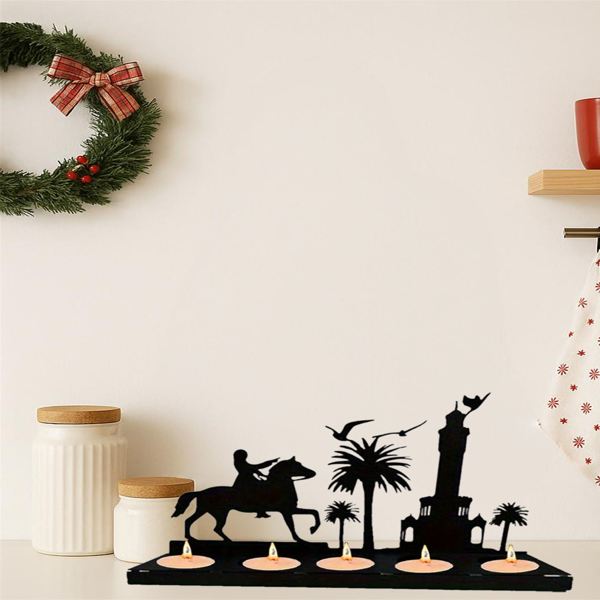 CIFbuy Modern Antler Candle Holders Set Rustic Wooden Candle Stand For Holiday Home Decor (TikTok, Temu Pick-up Service)