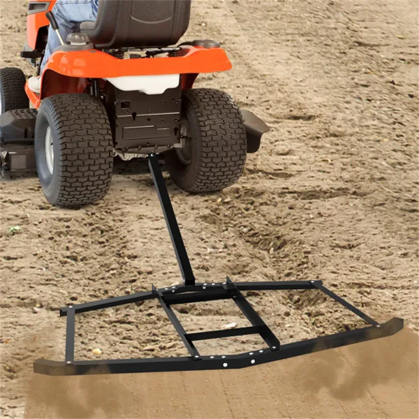 74" Heavy-Duty Drag Harrow With 80 Lbs Load Capacity, Tow-Behind Leveling Tool For Driveway, Garden & Farm