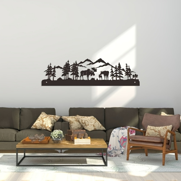 CIFbuy Deer Metal Wall Art For Living Room Home Decor Holiday Gift(TikTok, Temu Pick-up Service)