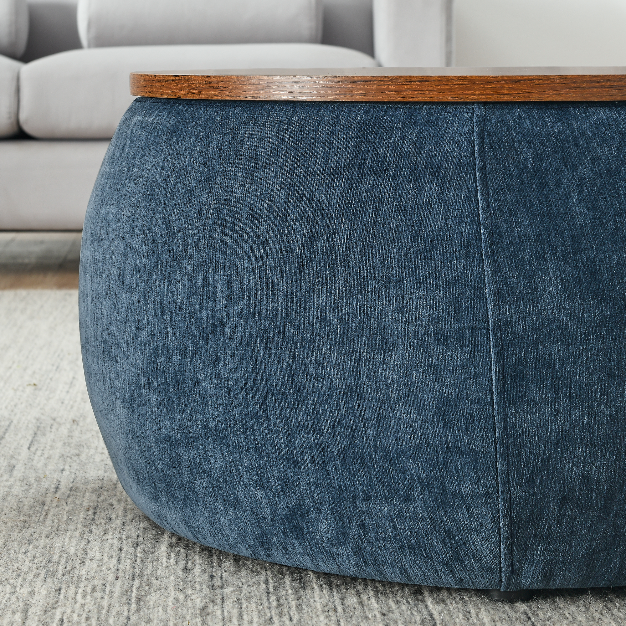 Round Storage Ottoman, picture 3 of 5
