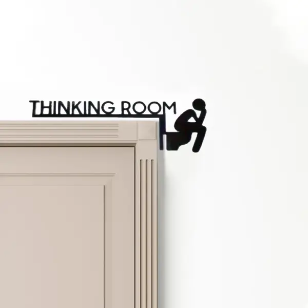 CIFbuy Marble Style Funny Metal Sign For Bathroom Wall Decor Home And Office Art (TikTok, Temu Pick-up Service)