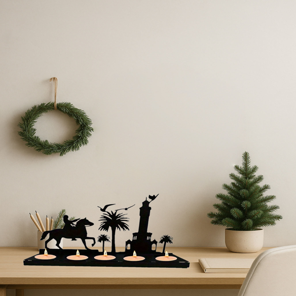CIFbuy Modern Antler Candle Holders Set Rustic Wooden Candle Stand For Holiday Home Decor (TikTok, Temu Pick-up Service)