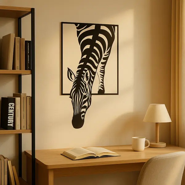 CIFbuy Modern Zebra Wall Art Black And White Animal Print Decor For Living Room Office Bedroom (TikTok, Temu Pick-up Service)