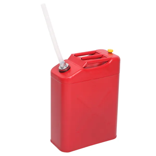 4PCS 20L Standard Cold-rolled Plate Petrol Can Gasoline Bucket With Oil Pipe Red