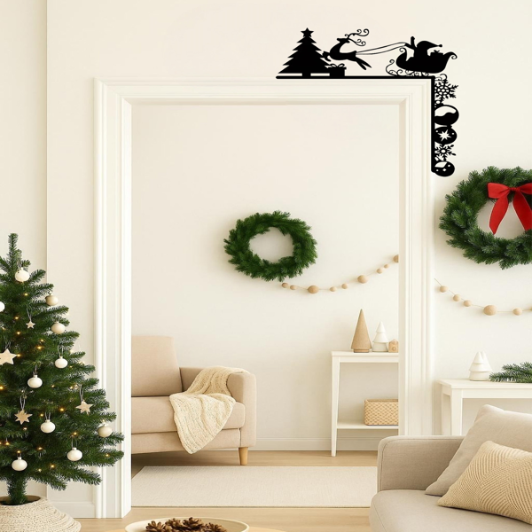 CIFbuy Vintage Iron Sleigh Wall Decor Rustic Farmhouse Christmas Wall Hanging TikTok, Temu Pick-up Service