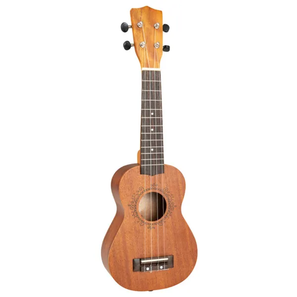 21 Solid Mahogany Ukulele With 15-1 Professional Tuners, Complete Starter Kit For Beginners