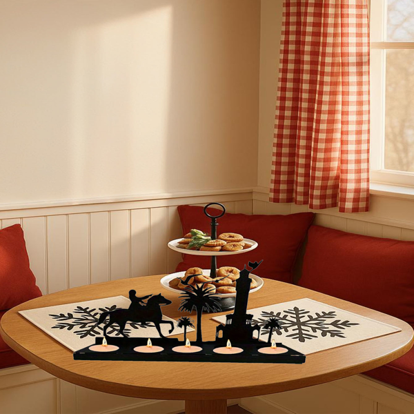 CIFbuy Modern Antler Candle Holders Set Rustic Wooden Candle Stand For Holiday Home Decor (TikTok, Temu Pick-up Service)