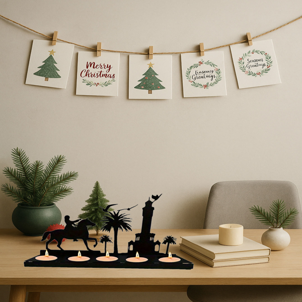 CIFbuy Modern Antler Candle Holders Set Rustic Wooden Candle Stand For Holiday Home Decor (TikTok, Temu Pick-up Service)