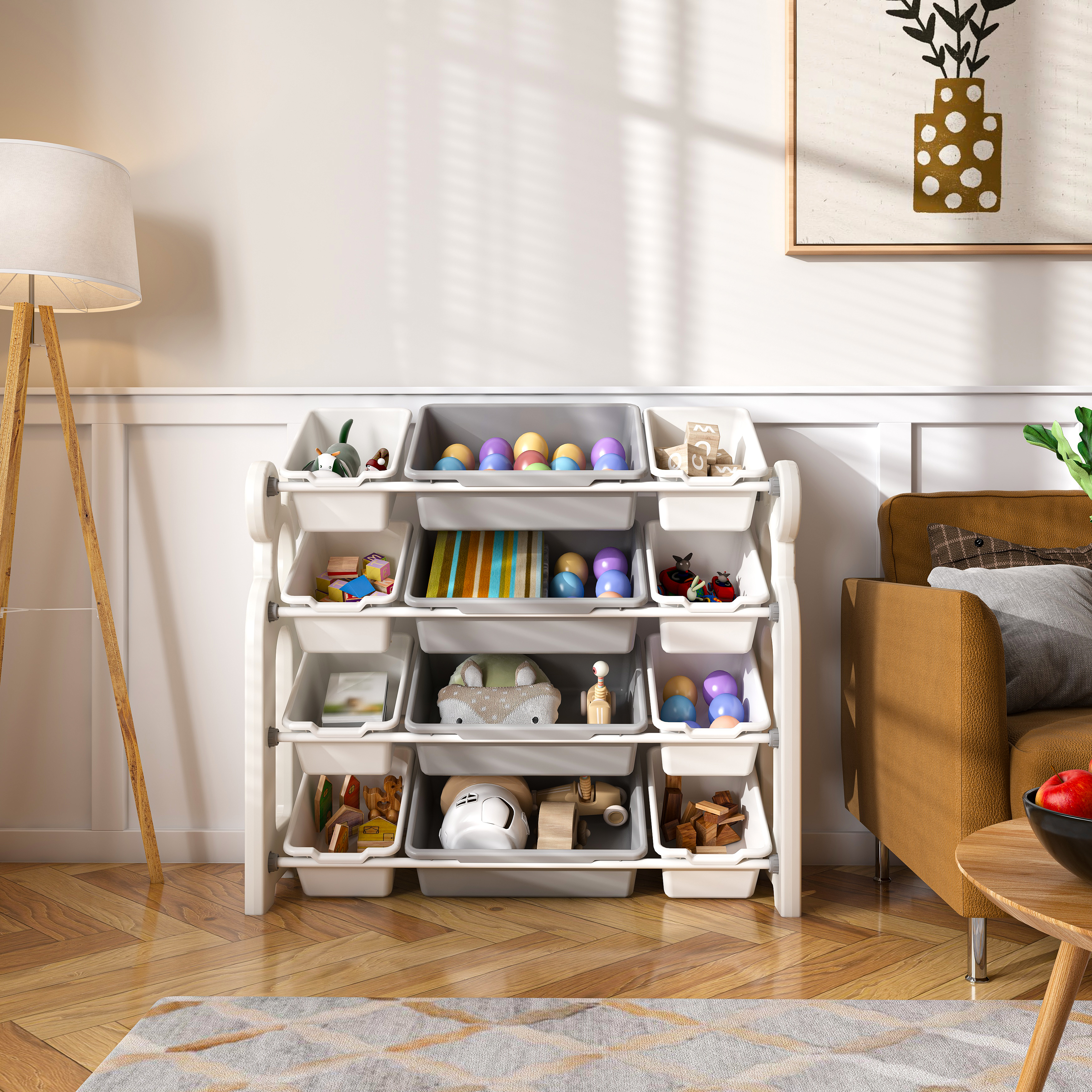 Kids Toy Storage Organizer With 12 Bins view 3