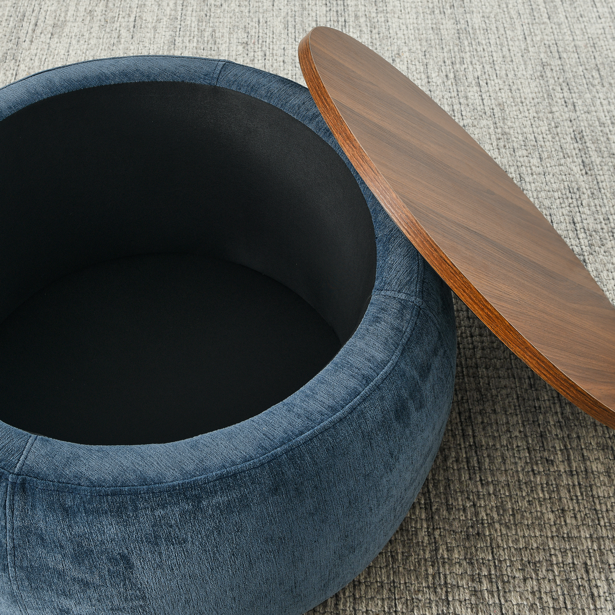 Round Storage Ottoman, picture 4 of 5