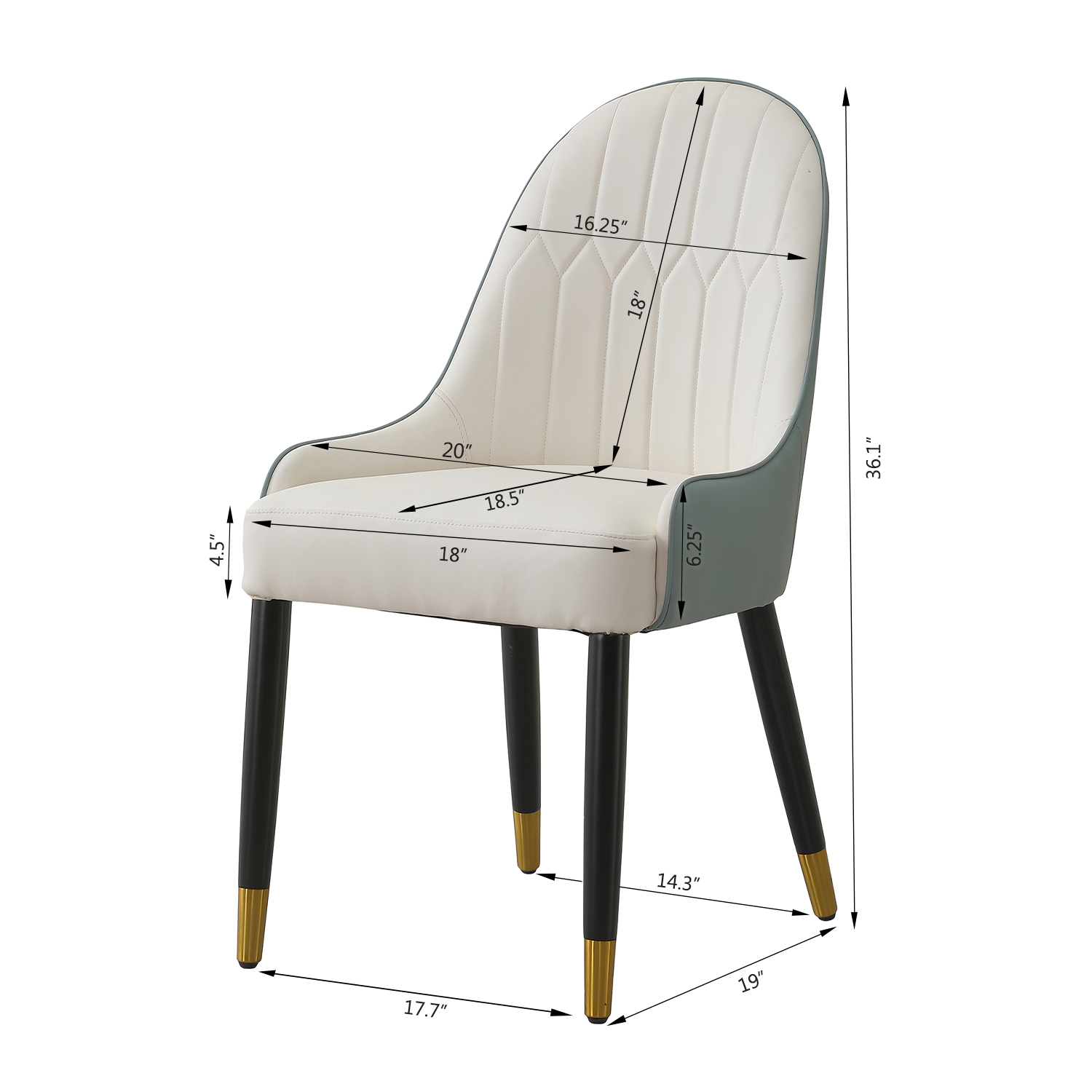 Modern Dining Chairs With Metal Legs Set Of 2 For Dining Room_voghion.com