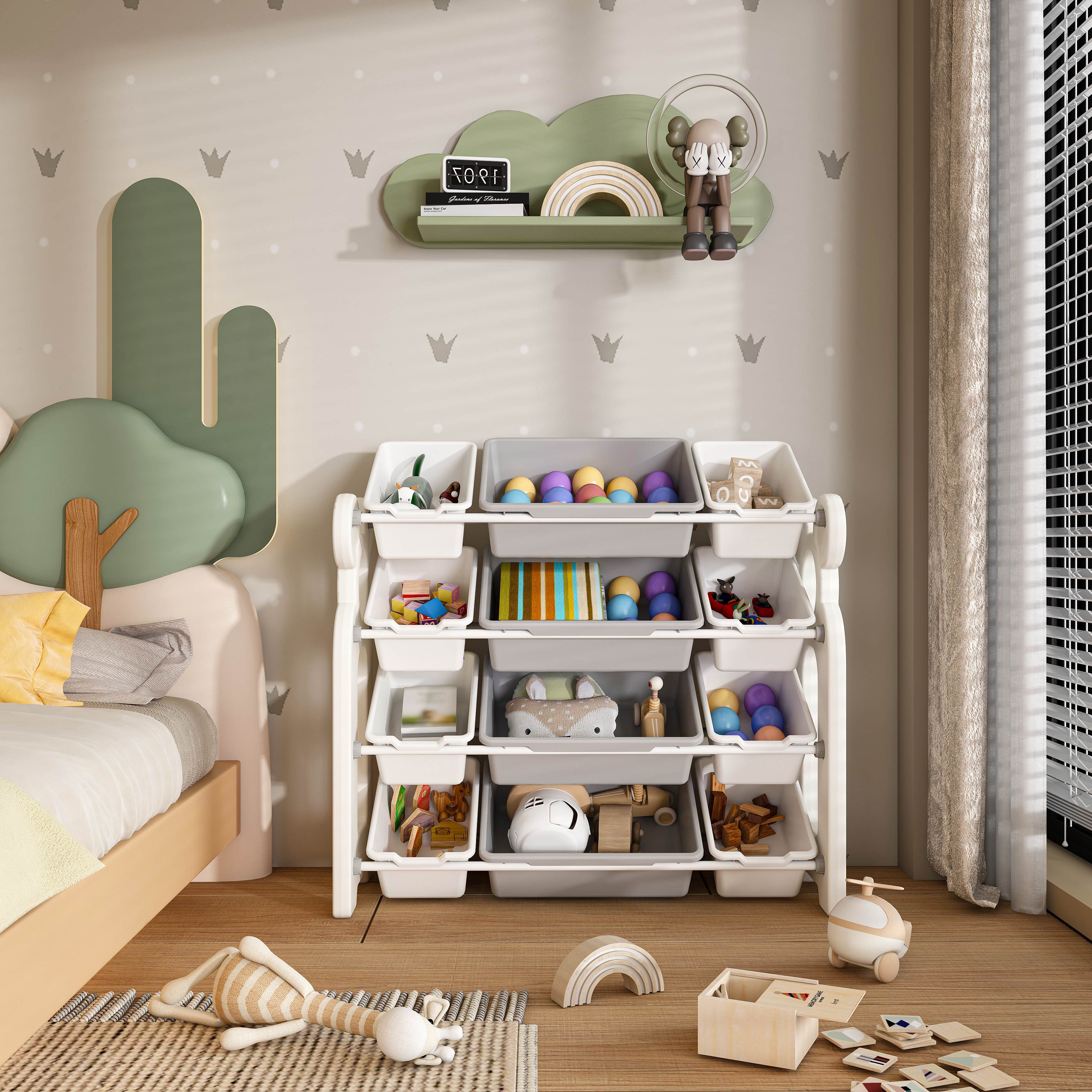 Kids Toy Storage Organizer With 12 Bins view 4