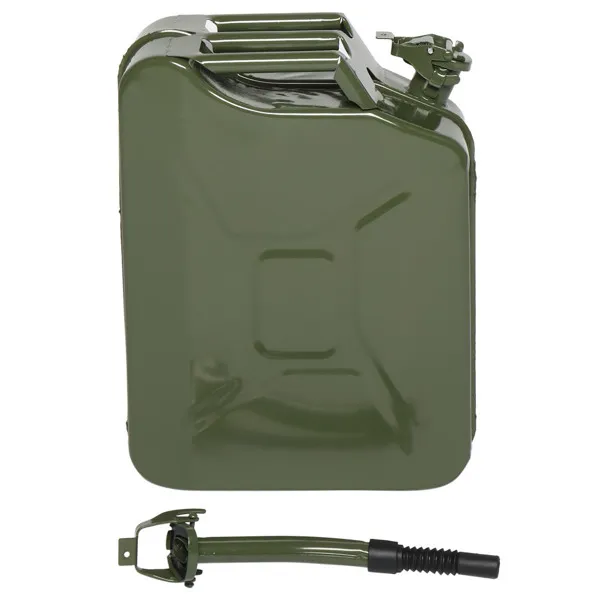 2 PCS 20L Portable American Fuel Oil Petrol Storage Can Army Green