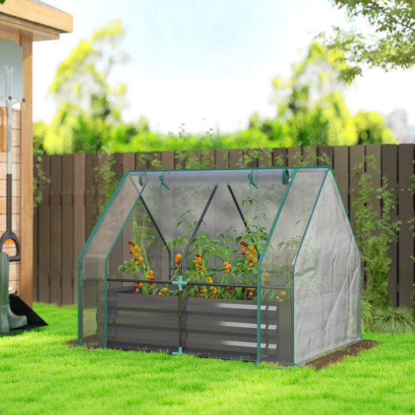 Garden Bed With Mini Greenhouse