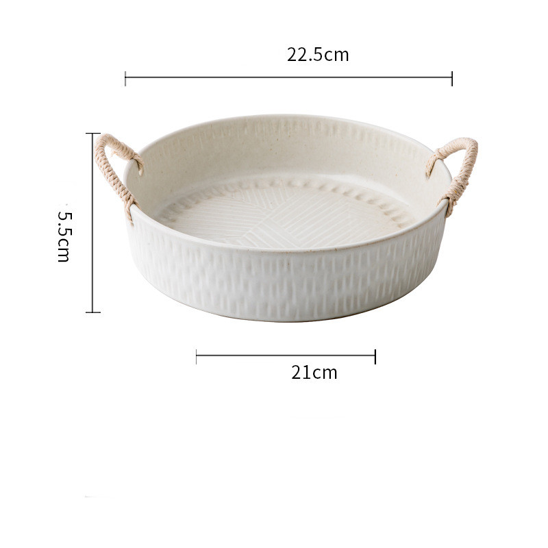 Title 1, Household Handmade Binaural Ceramic Tableware Bowl