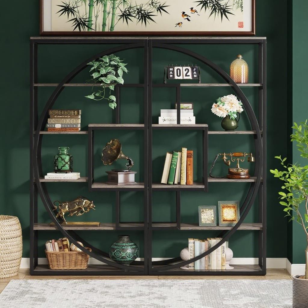 Geometric Bookshelf Storage Rack, picture 3 of 5