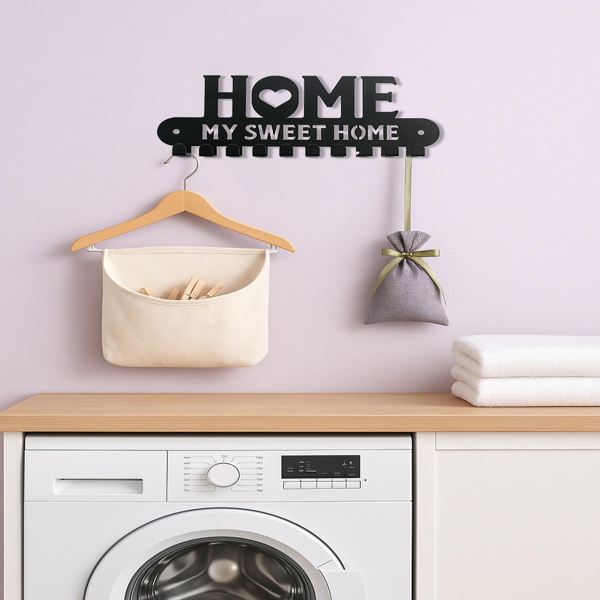 CIFbuy 2-in-1 Halloween Christmas Wall Key Holder With Sturdy Iron Hooks Entryway Organizer Holiday Home Decor(TikTok, Temu Pick-up Service)