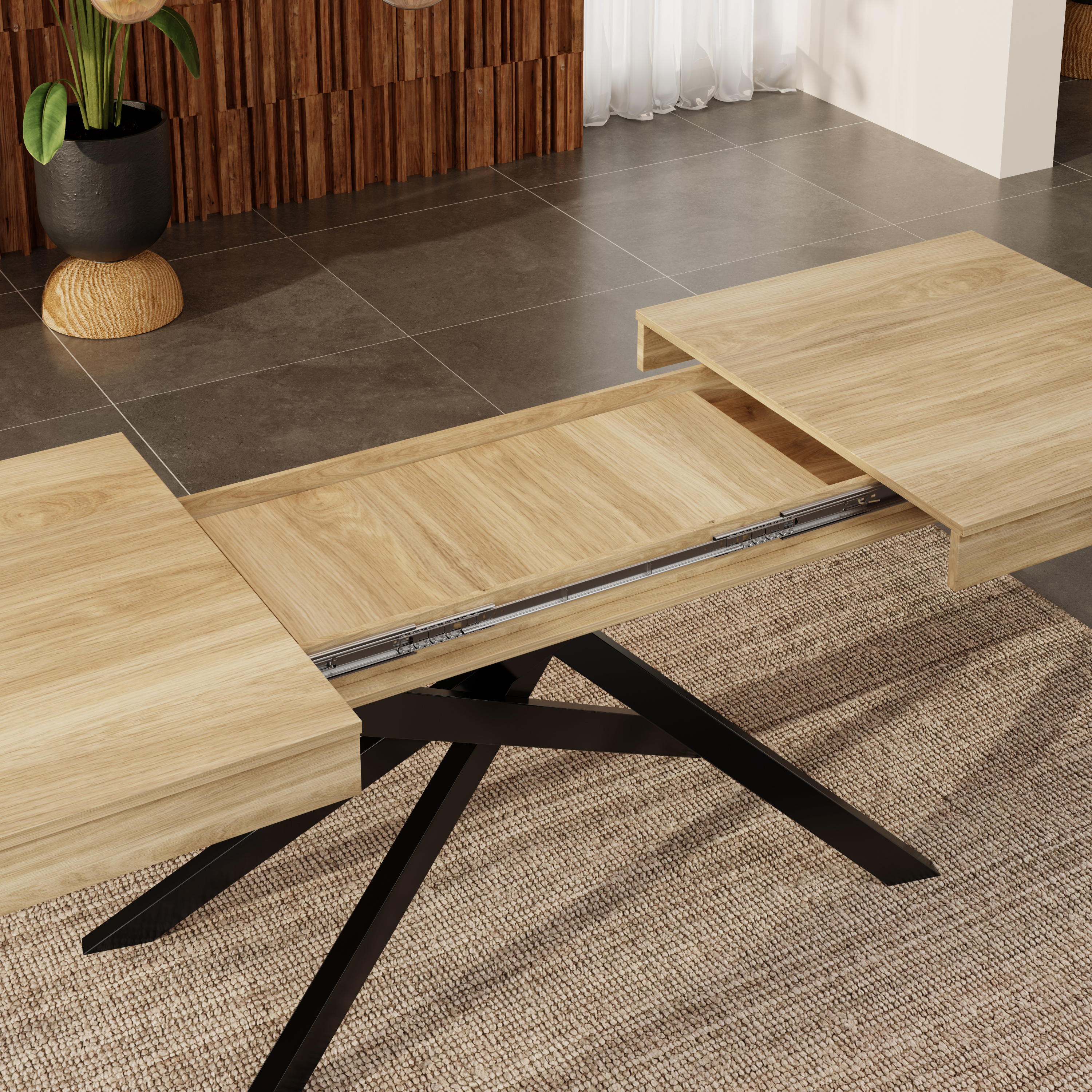 Extendable Dining Table, 140 180x80 Cm, Suitable For 6-8 People, Rectangular — image 5