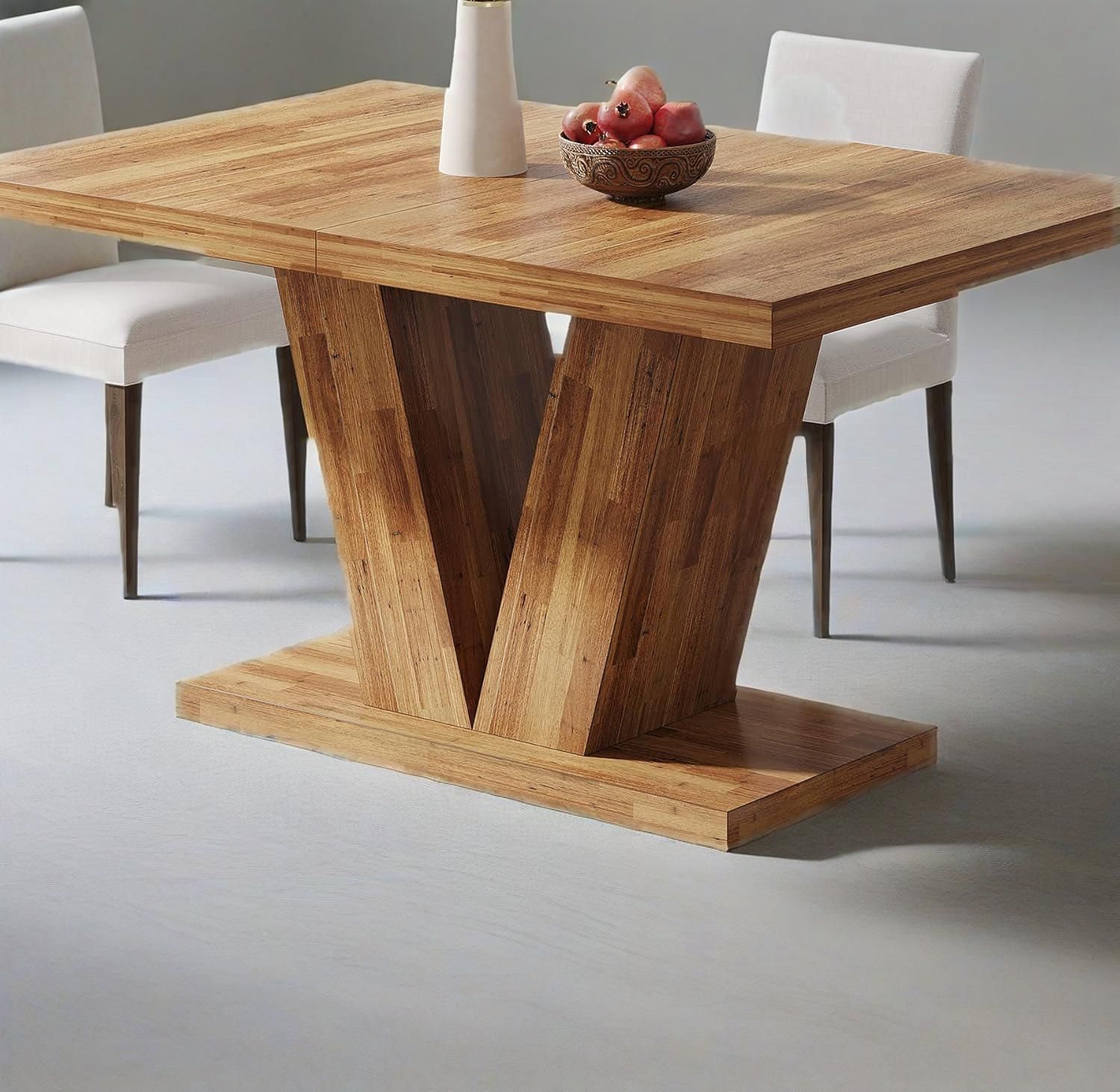 47" Dining Table for 4 – Walnut Brown Farmhouse Kitchen Table