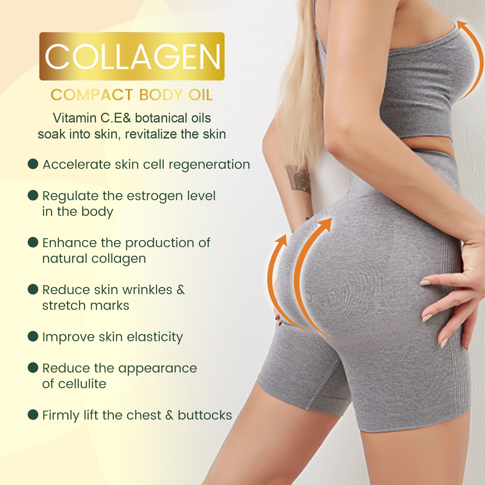 Pure collagen lift body oil