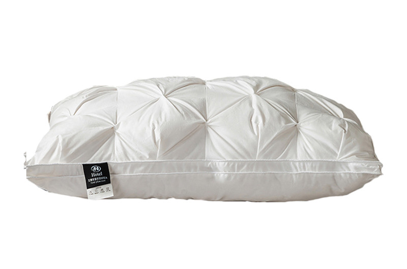 A Pair Of Feather Pillows And White Goose Single Neck Guards White - Shop at LoveMi