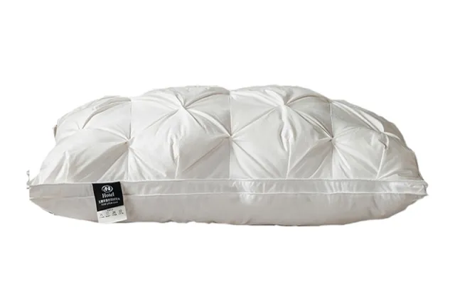 A Pair Of Feather Pillows And White Goose Single Neck Guards White - Shop at LoveMi