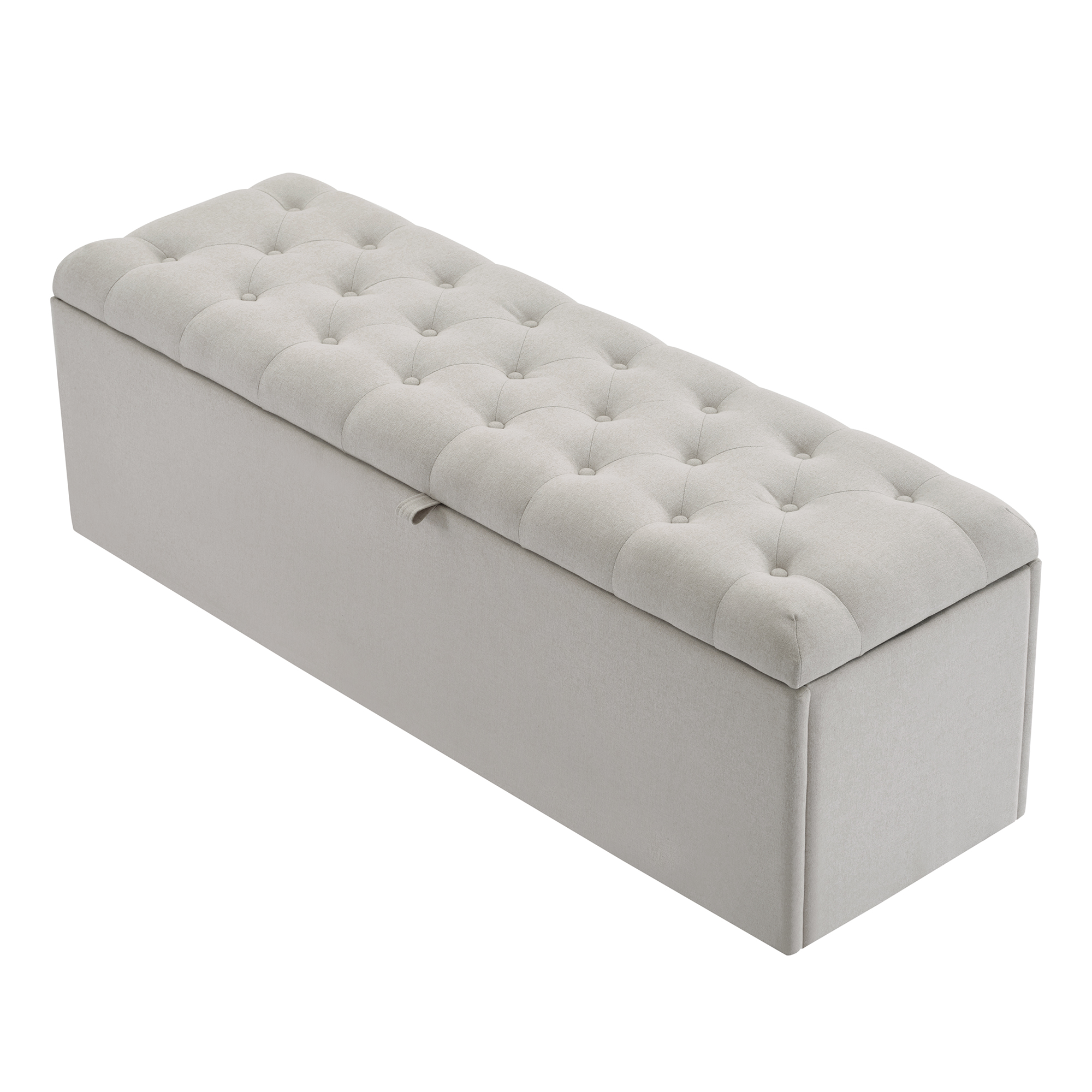 Linen Upholstered Bench, Seat, Bed Stool, With Storage Space, 135 X 41 X 42 — image 2