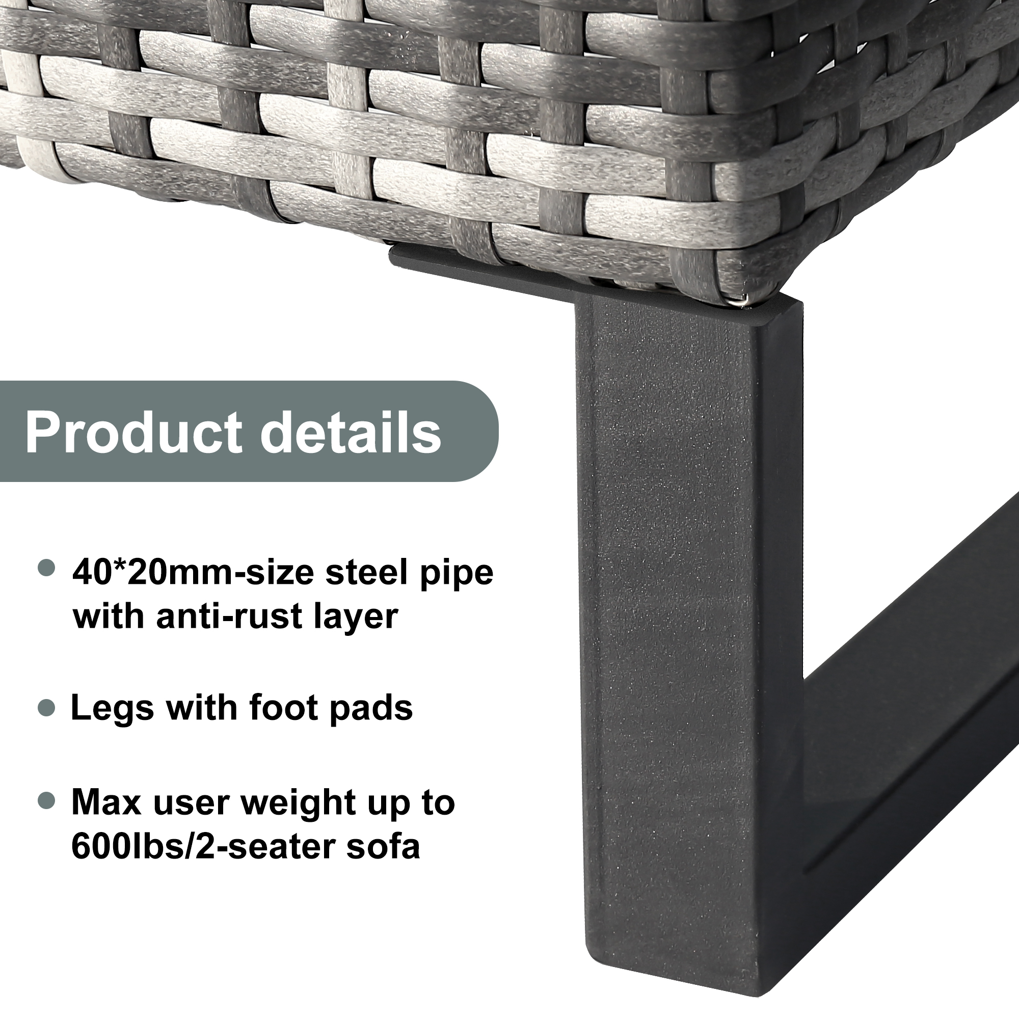 Poly Rattan Set, Garden Set, Seating Group, Sofa Lounge, Garden Lounge For 4-5 People,Lounge With Corner Sofa, Table & Cushions, Removable And Washable Fabric Cover, Grey