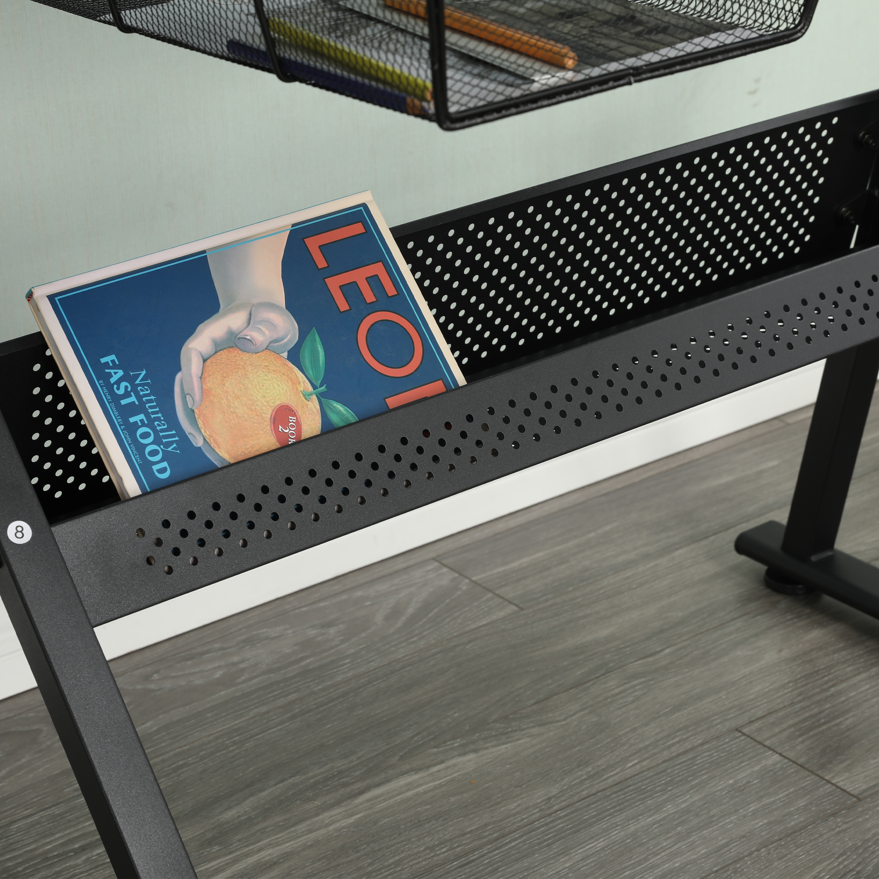 Drafting Table Adjustable Glass Top Artist Desk With Storage_voghion.com