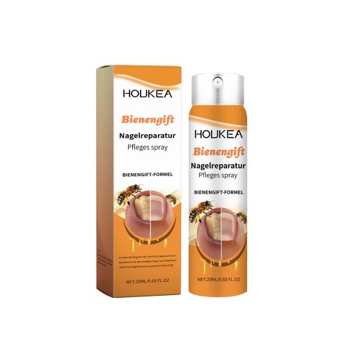 Houkea Bee Venom Nail Care Spray, Daily Nail Cleaning, Natural Luster, Gentle Nourishing Spray