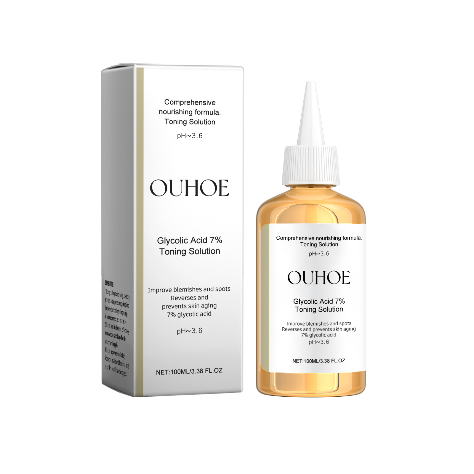 OUHOE Glycolic Acid 7% Moisturizing Toner, Remove Acne, Improve Skin Condition And Rejuvenate Skin Toner Essence image 17