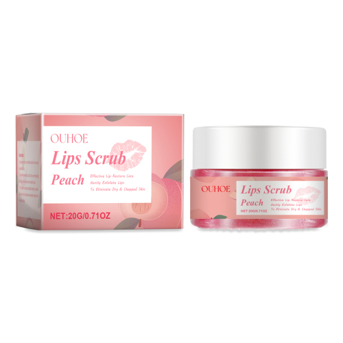 OUHOE Peach Lip Moisturizer, Gentle Moisturizing And Moisturizing Care Gloss Moisturizing Repair Dry Dead Skin Lip Cream