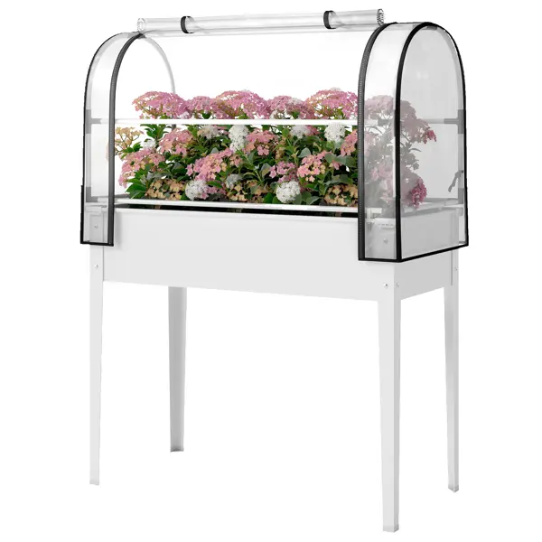 Garden Bed With Mini Greenhouse
