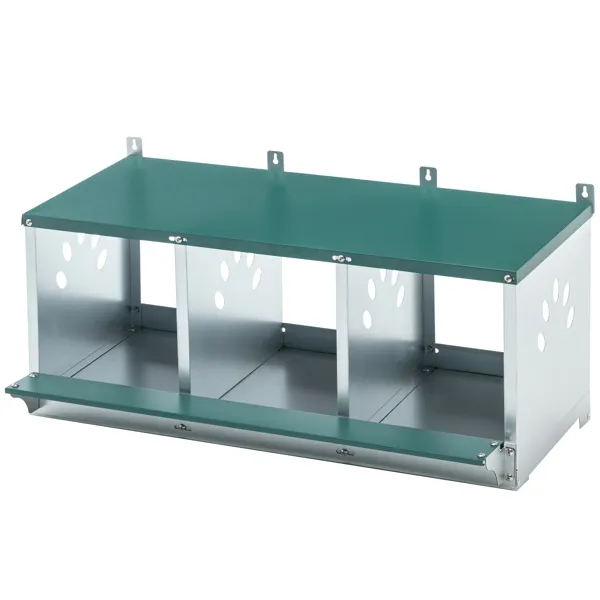 Metal Nesting Boxes For Chicken,3 Compartment Nesting Box,Galvanized Steel Nesting Boxes For Hens, Easy To Assemble