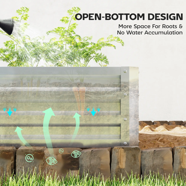 Raised Garden Bed With PE Greenhouse