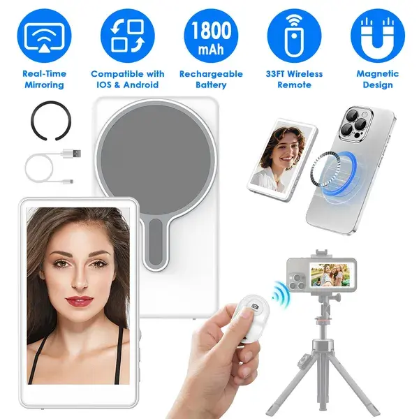 Vlog Selfie Monitor Screen Magnetic Rear Camera
