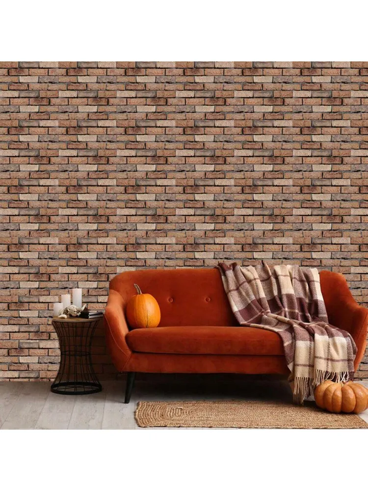 3D Brick Wall Stickers Panels Peel Stick Self Adhesive Removable 10 Pack
