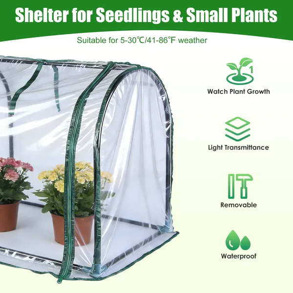 28.94" X 21.46" X 27.76" Tabletop Mini Greenhouse Portable Greenhouse For Spring Indoor Outdoor Garden Tent For Seed Starting Plant Protection Gardening