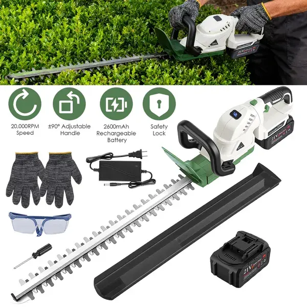 20'' Cordless Hedge Trimmer 21V Handheld Bush