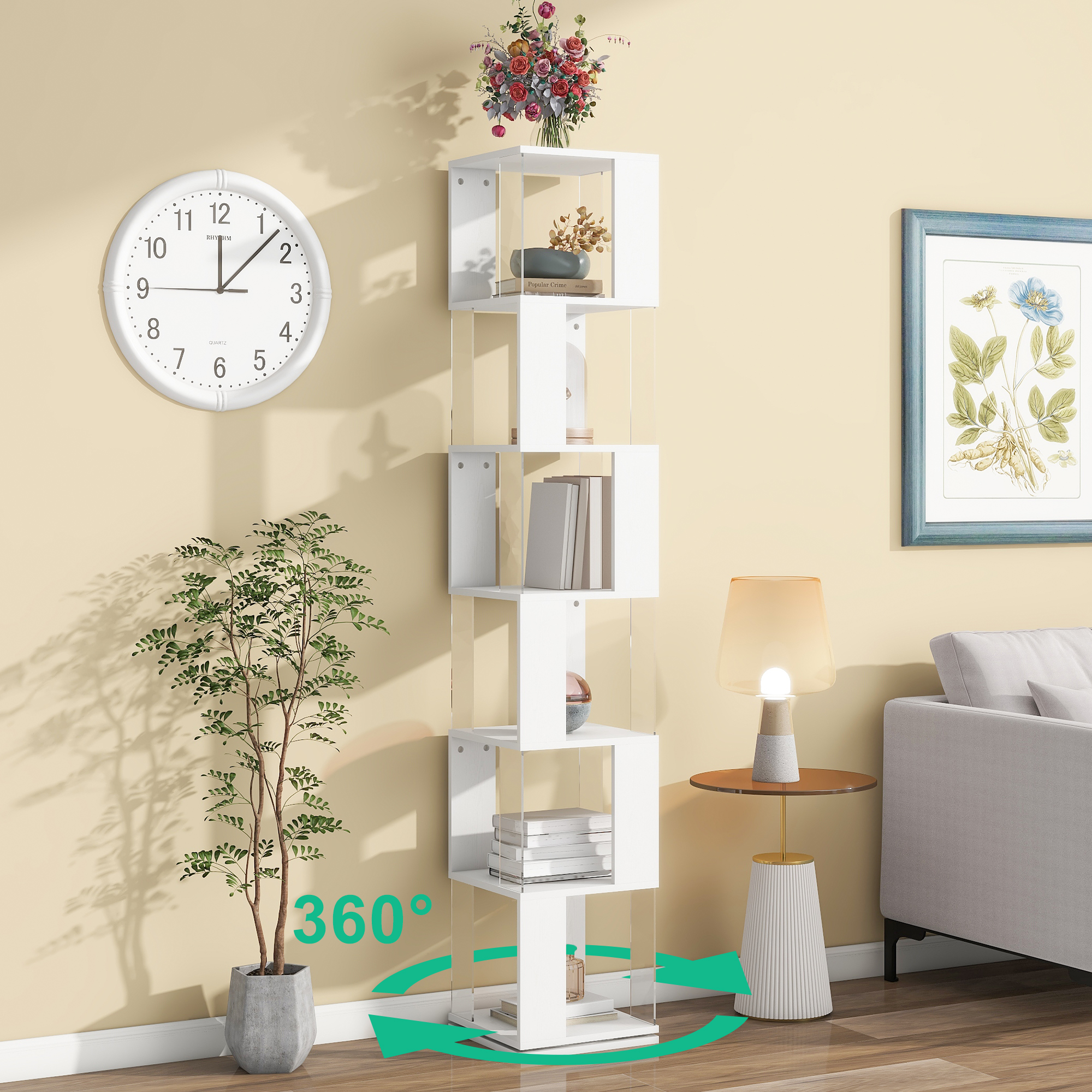 Rotating Bookshelf with Acrylic Plate, picture 2 of 4