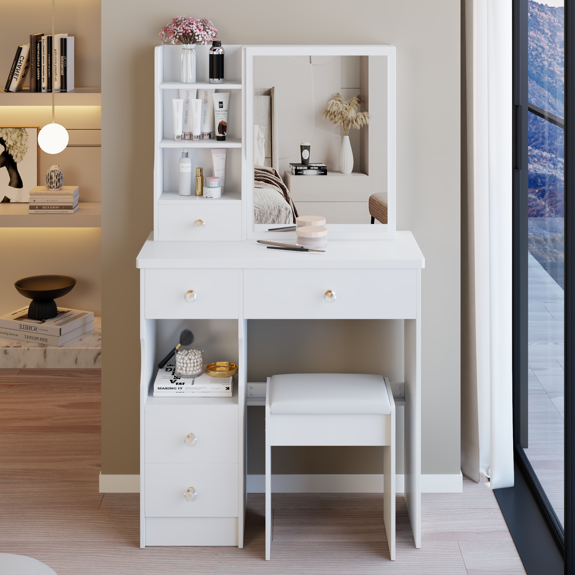 Vanity Table with Stool, picture 3 of 4