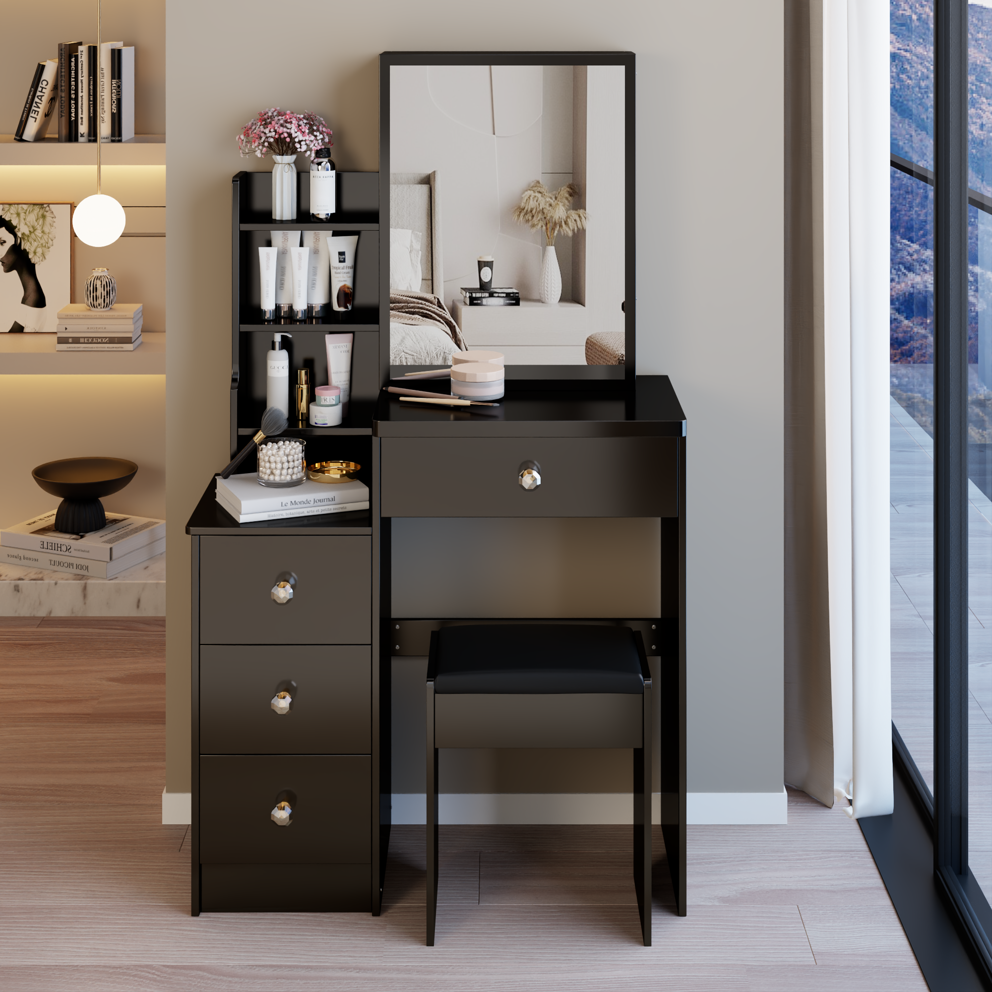 Vanity Table with Stool
