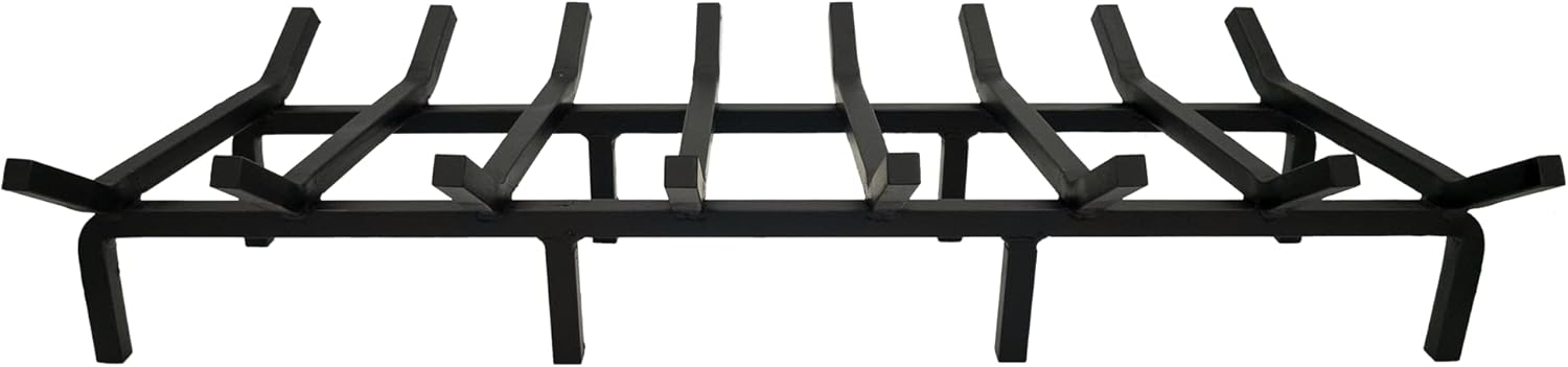 Fireplace Grate,Fireplace Log Holder,Heavy Duty Solid Cast Iron FIrewood Log Burning Rack For Inside The Fireplace Accessories Outood Fire Pit Kindling Fireplace Tools 36 Inch - Image 1